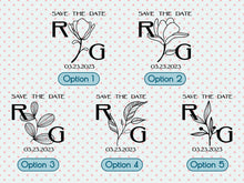 Load image into Gallery viewer, Monogram Decal Premade Logo Business Door Decal Window Decal Flower Monogram Real Estate Logo Boutique Logo Office Wall Art Minimal Decor
