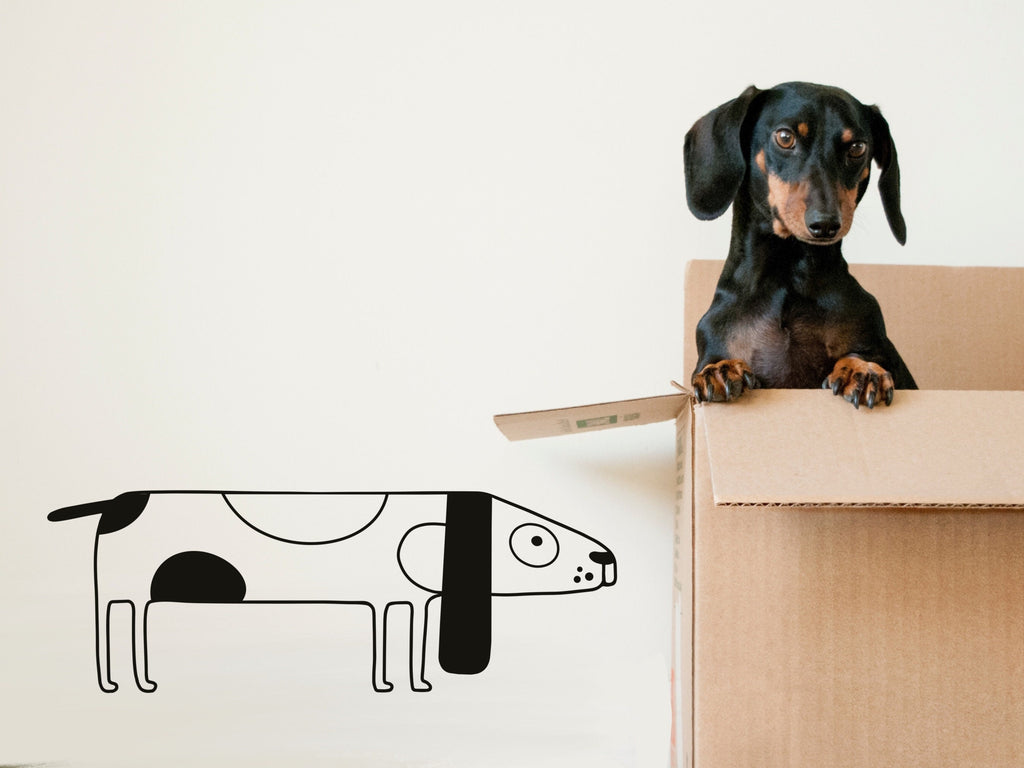 Gift Beagle Mom Wall Decal Wall Decor in Grooming Salon Decal Vinyl Wall Dog Decal Pet Decal Cute Beagle Sticker Office Room Art Decor Gift
