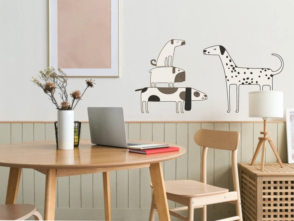 Gift for Dog Fan Sticker Wall Decal Pet Decor in Grooming Salon Sticker Dalmatian Vinyl for Dog Mom Poster Puppies Banner Decor Idea