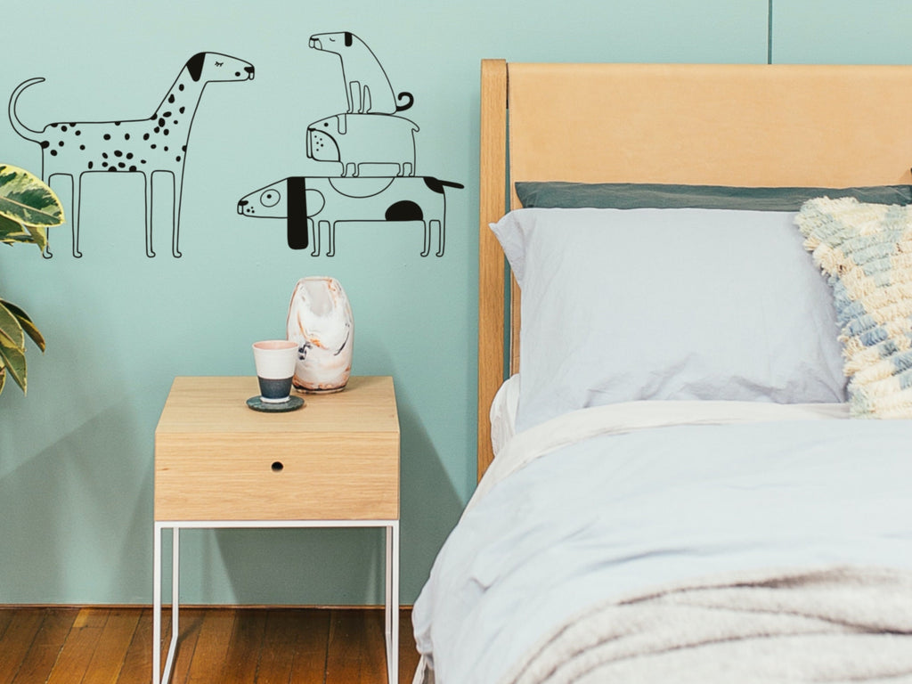 Puppies Sticker Wall Vinyl Sticker in Grooming Salon Decor Sticker in Dog Fan Living Room Cute Dog Wall Sticker Vinyl Decor Ideas for Office