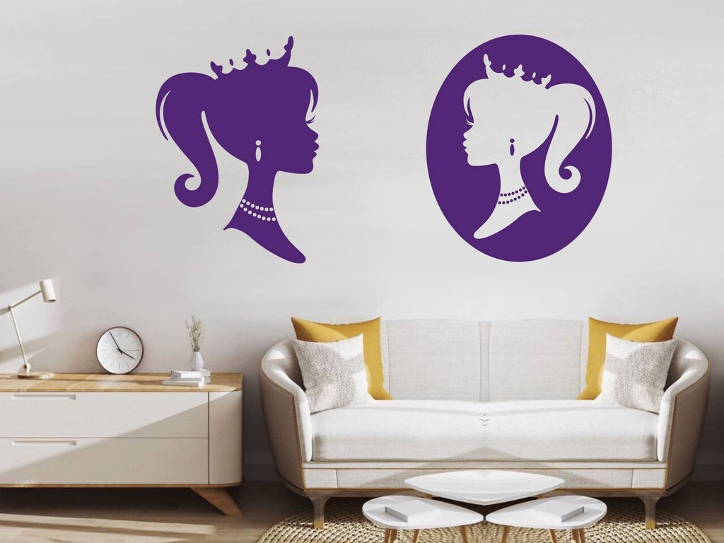 Doll Sticker in Beauty Salon Decor Wall Decal Woman Silhouette Vinyl Sticker for Home Decor Children's Doll Sticker 3D Nursery Wall Art Deco