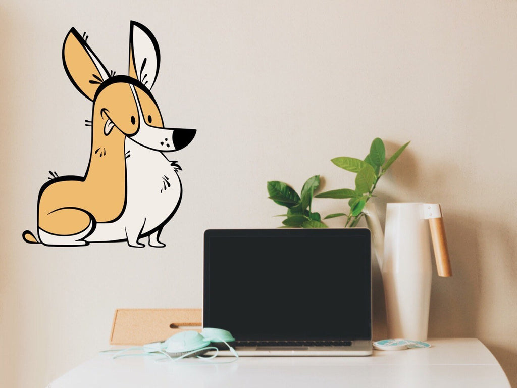 Puppy Sticker Wall Decal Dog Sticker Corgi Wall Decal Minimalist Wall Art Animal Dog Mom Wall Decor Sticker Vet Office Decor Vet Tech Gift