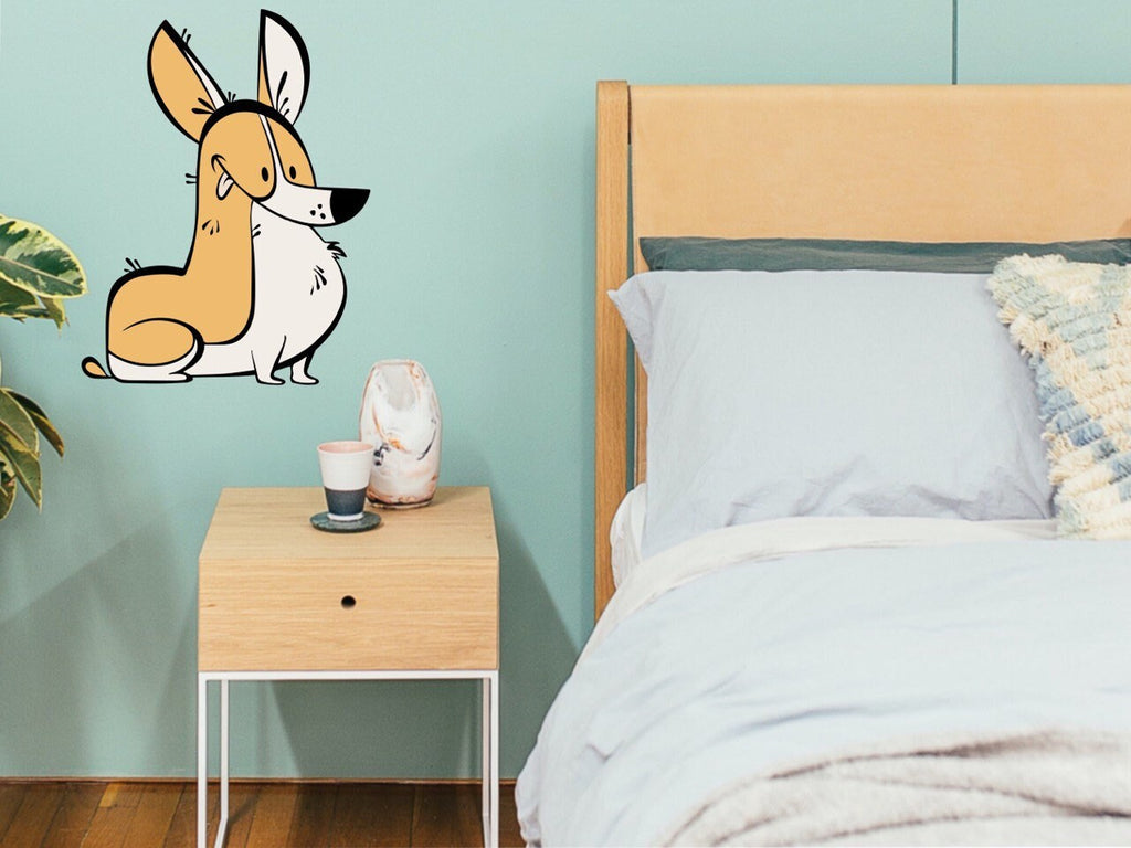 Puppy Sticker Wall Decal Dog Sticker Corgi Wall Decal Minimalist Wall Art Animal Dog Mom Wall Decor Sticker Vet Office Decor Vet Tech Gift