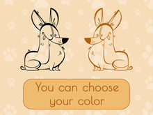 Load image into Gallery viewer, Corgi Dog Stickers Vinyl Decal Wall Decor Pet Stickers Dog Owner Gift Dog Grooming Vet Tech Week Office Wall Decal Kids Wall Decal Mural Art