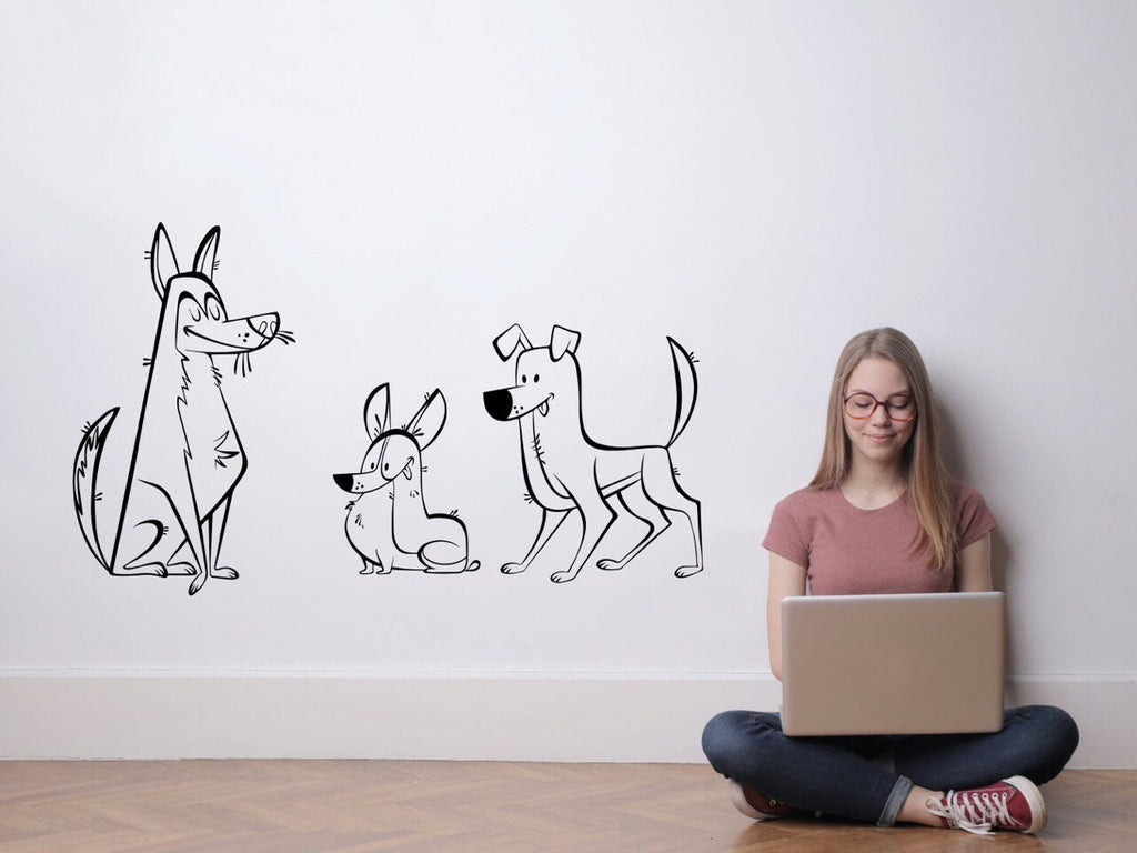Window Dog Stickers Vinyl Decal Wall Decor Dog Grooming Vet Tech Week Office Wall Decal Kids Wall Decal Mural Pet Stickers Dog Owner Gift