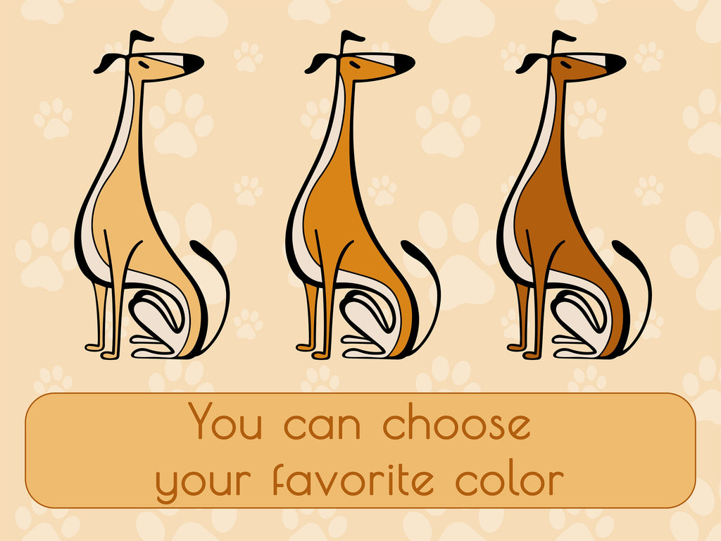 Vinyl Wall Decal Dog Stickers Nursery Wall Decals for Kids Animal Wall Decal Custom Whippet Pet Sticker Gifts for Dog Lovers Wall Decal Boho
