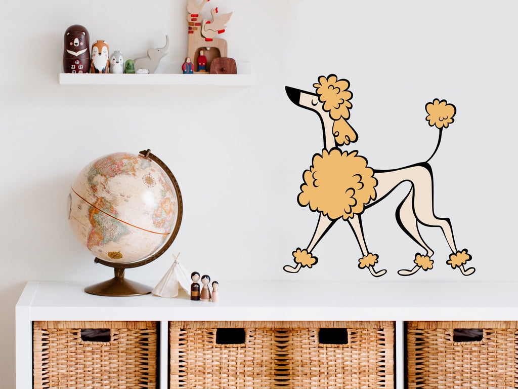 Dog Sticker Poodle Wall Decal Minimalist Wall Art Animal Wall Decal Puppy Sticker Dog Mom Vet Office Decor Vet Tech Gift Wall Decor Sticker