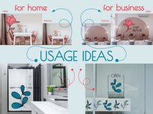 Load image into Gallery viewer, Monogram Decal Premade Logo Business Door Decal Window Decal Flower Monogram Office Wall Art Minimal Decor Real Estate Logo Boutique Logo