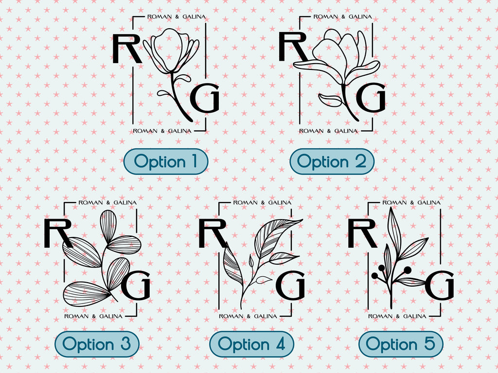 Office Wall Custom Vinyl Decal Monogram Car Decal Logo Wall Decal Office Wall Decal Business Door Decal Window Decal Flower Monogram Sticker