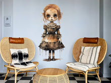 Load image into Gallery viewer, Spooky Halloween Gothic Decal for Your Door - Creepy Decor for Haunted House