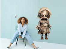 Load image into Gallery viewer, Eerie Doll Scares for Halloween - Get Your Haunting Creepy Doll Decal Today!
