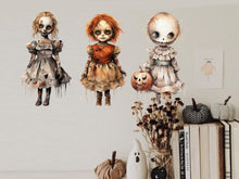 Load image into Gallery viewer, Creep out your space with a Dolls of Horror Halloween Decal - Spooky and Stylish!