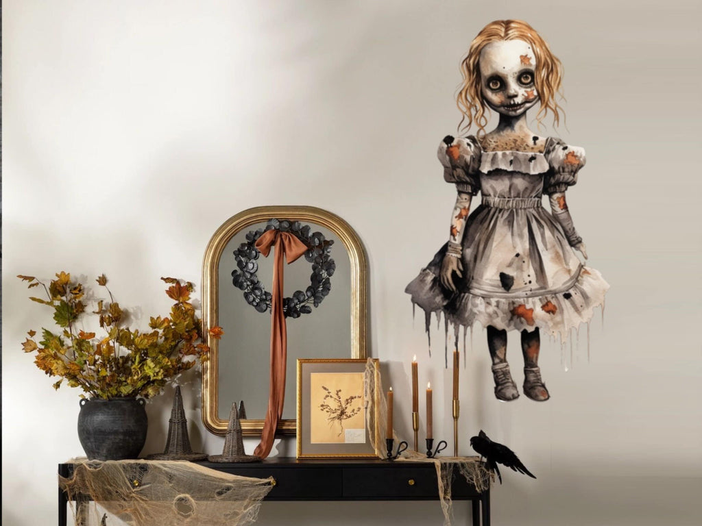 Spooky Horror Halloween Decal - Creepy Decor for your Haunted House