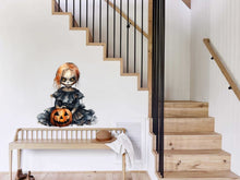 Load image into Gallery viewer, Spooky Halloween Goth Doll Decal - Creepy and Cute Goth Decor