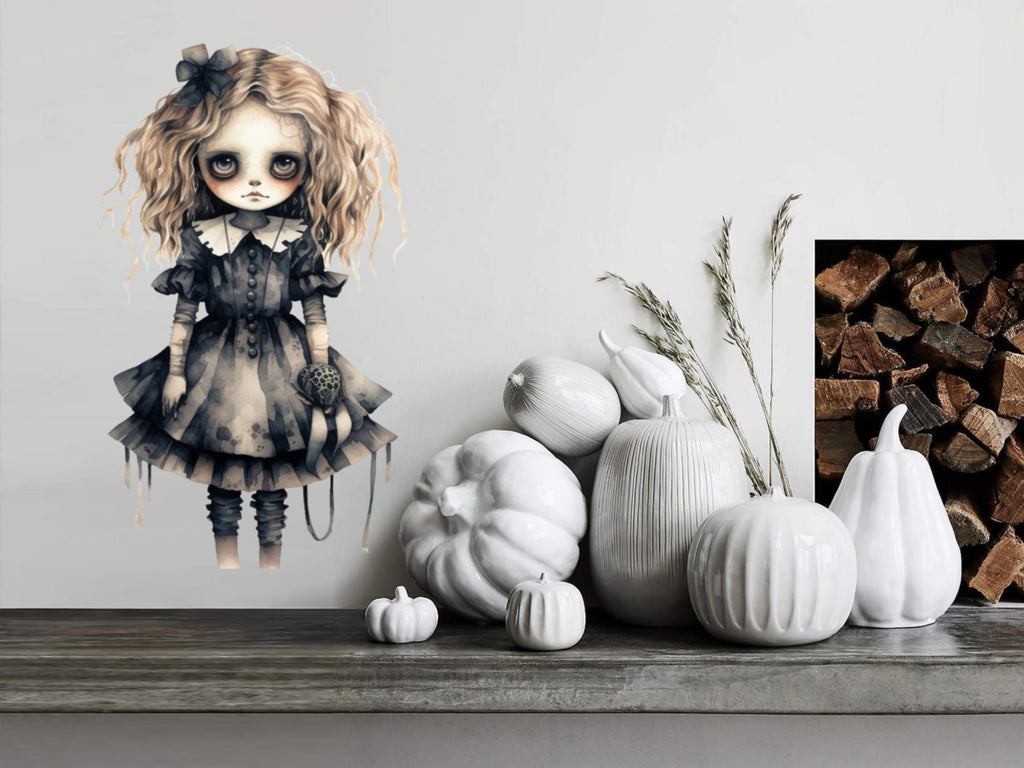 Halloween Door Decal - Scary Window Decal - Halloween Party Decor - Halloween Wall Decor - Creepy Wall Decor - Halloween Gifts