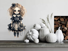 Load image into Gallery viewer, Halloween Door Decal - Scary Window Decal - Halloween Party Decor - Halloween Wall Decor - Creepy Wall Decor - Halloween Gifts