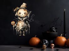 Load image into Gallery viewer, Halloween Wall Stickers, Halloween Face Stickers, Halloween Window Stickers, Spooky Wall Decor, Halloween Poster, Halloween Prints