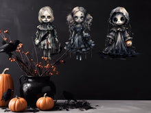 Load image into Gallery viewer, Scary Halloween Decorations, Scary Dolls, Scary Face Stickers, Spooky Car Decor, , Spooky Wall Decor, Halloween Poster, Spooky Party Decor
