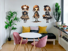 Load image into Gallery viewer, Mirrow Scary Decal, Halloween Scary Wall Decor, Removable Halloween Decal, Halloween Party, Skeletal Wall Decal, Spooky Decorations