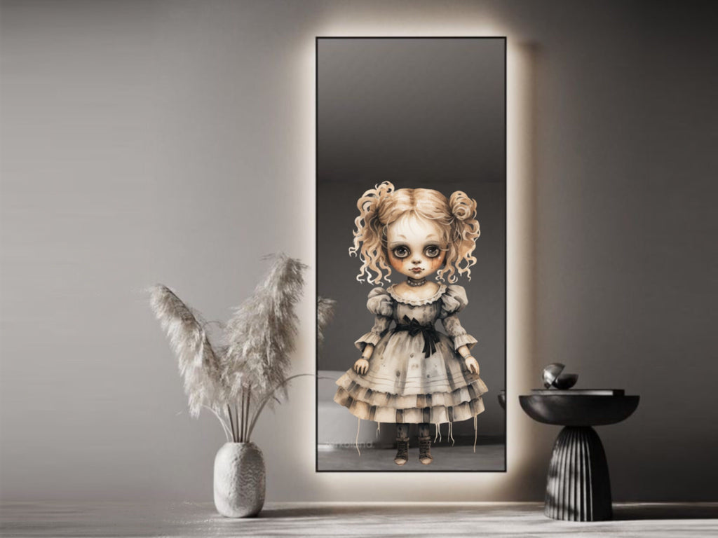 Halloween Gothic Car Decal, Scary Window Decor, Scary Large Doll Decal for Car, Halloween Party Decorations, Halloween Car Sticker