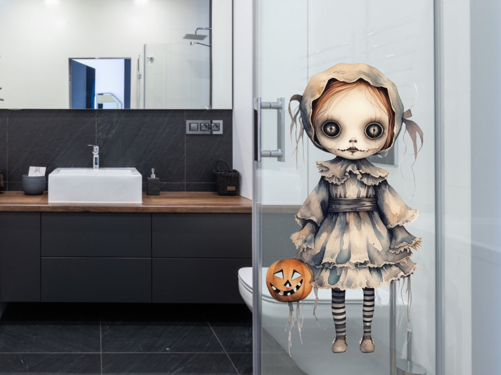 Halloween Spooky Creepy Gothic Scary Dolls Decor, Halloween Wall Decal, Halloween Party Decor