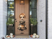 Load image into Gallery viewer, Spooky Halloween Gothic Decal for Your Door - Creepy Decor for Haunted House