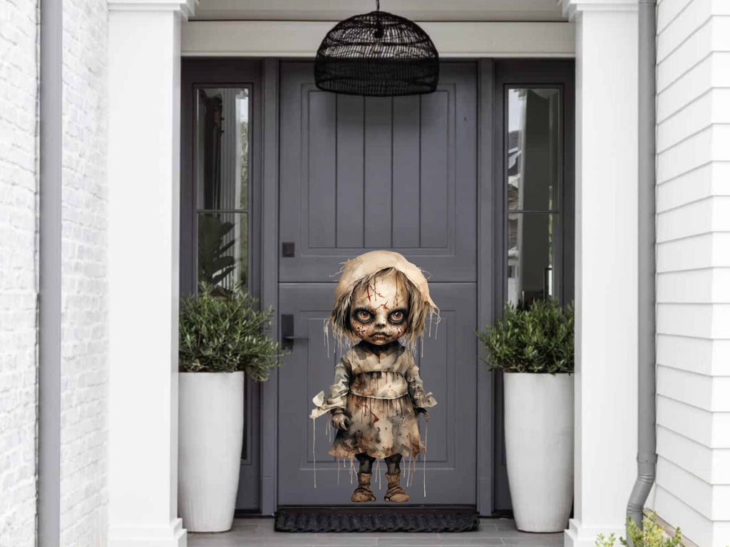 Eerie Doll Scares for Halloween - Get Your Haunting Creepy Doll Decal Today!