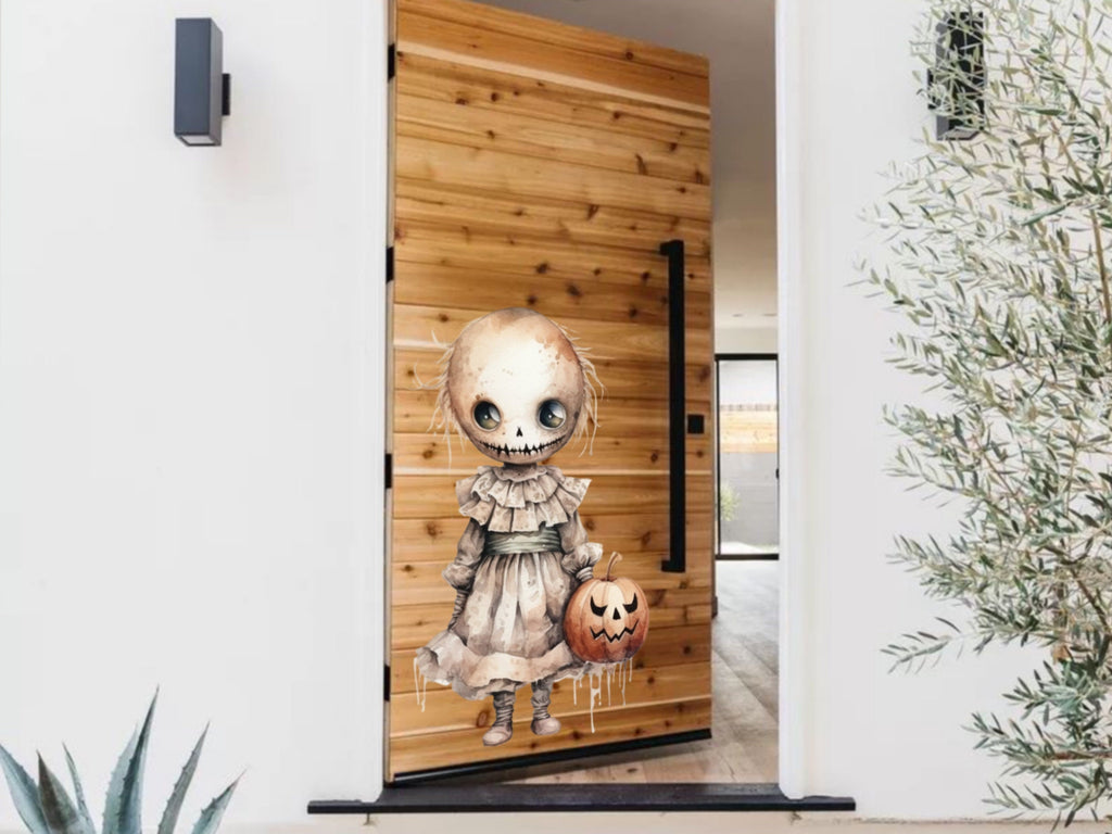 Creep out your space with a Dolls of Horror Halloween Decal - Spooky and Stylish!
