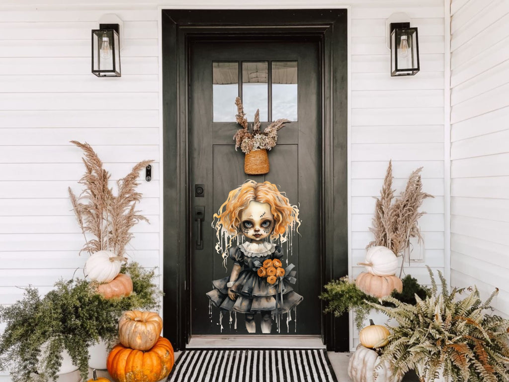 Gothic Hauntingly Beautiful Halloween Doll Sticker Collection - A must-have for all lovers of the dark and macabre!