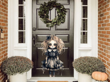 Load image into Gallery viewer, Halloween Door Decal - Scary Window Decal - Halloween Party Decor - Halloween Wall Decor - Creepy Wall Decor - Halloween Gifts