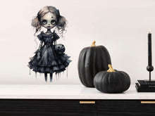 Load image into Gallery viewer, Halloween Spooky Creepy Gothic Scary Dolls Decor, Halloween Window Decal, Halloween Party Decor, Halloween Mirror Decal, Spooky Decorations