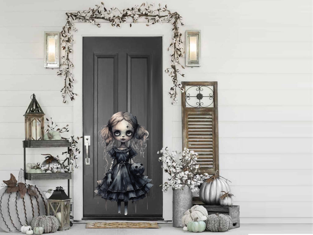 Halloween Spooky Creepy Gothic Scary Dolls Decor, Halloween Window Decal, Halloween Party Decor, Halloween Mirror Decal, Spooky Decorations