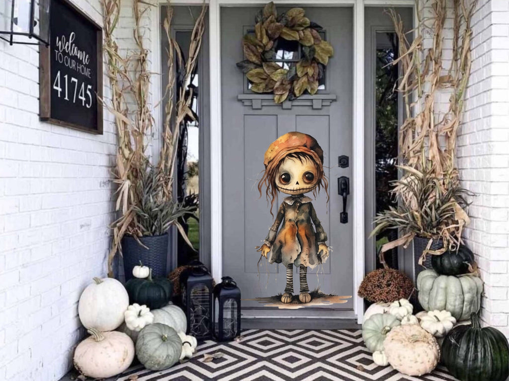 Creepy Scary Window Decal, Halloween Sticker, Halloween Wall Decor, Watercolor Halloween, Halloween Birthday, Halloween Car Sticker