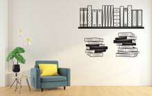 Load image into Gallery viewer, Library vinyl wall art decals, book shelves decor, library wall decal, education decals, reading room, nurseries, school, kids gifts 001LU
