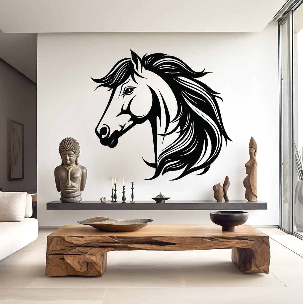 Horse Wall Decor, Horse Wall Decals, Horse Lover Wall Art, Stickers Bedroom Animal Wall Vinyl Horse Nursery Wall Decals Art 002RS