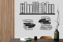 Load image into Gallery viewer, Library vinyl wall art decals, book shelves decor, library wall decal, education decals, reading room, nurseries, school, kids gifts 001LU