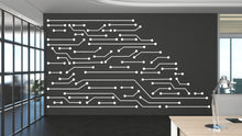 Load image into Gallery viewer, Circuit Board Wall Decal, Technology Vinyl Wall Art Decals, Computer Circuit Decor, Binary Code Software Science Wall Sticker Office 007RS