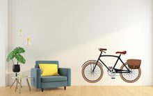 Load image into Gallery viewer, Bicycle wall decal, Bicycle wall art vinyl, Vintage bicycle decor, Retro wall art decal, living room wall decoration, cyclist gifts 008LU