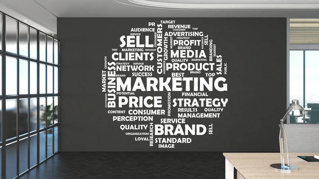 Marketing Wall Decal, Marketing Office Wall Decal, Marketing Office Wall Decor, Office Decals, Office Wall Art, Office Art 010RS