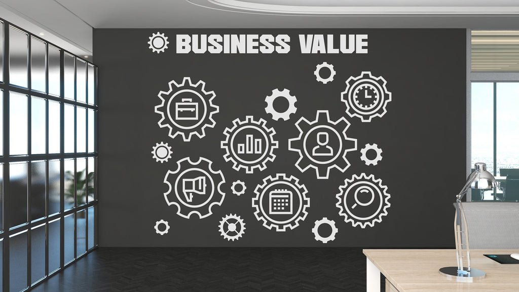 Businnes Value Wall Decal, Business Office Wall Decal, Marketing Office Wall Decor, Office Decals, Office Wall Art, Office Art 011RS