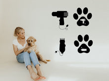 Load image into Gallery viewer, Grooming salon decor, groomer decal, pets animal wall decals, veterinary clinic decor, gift for groomer, groom salon decor, groomer lover