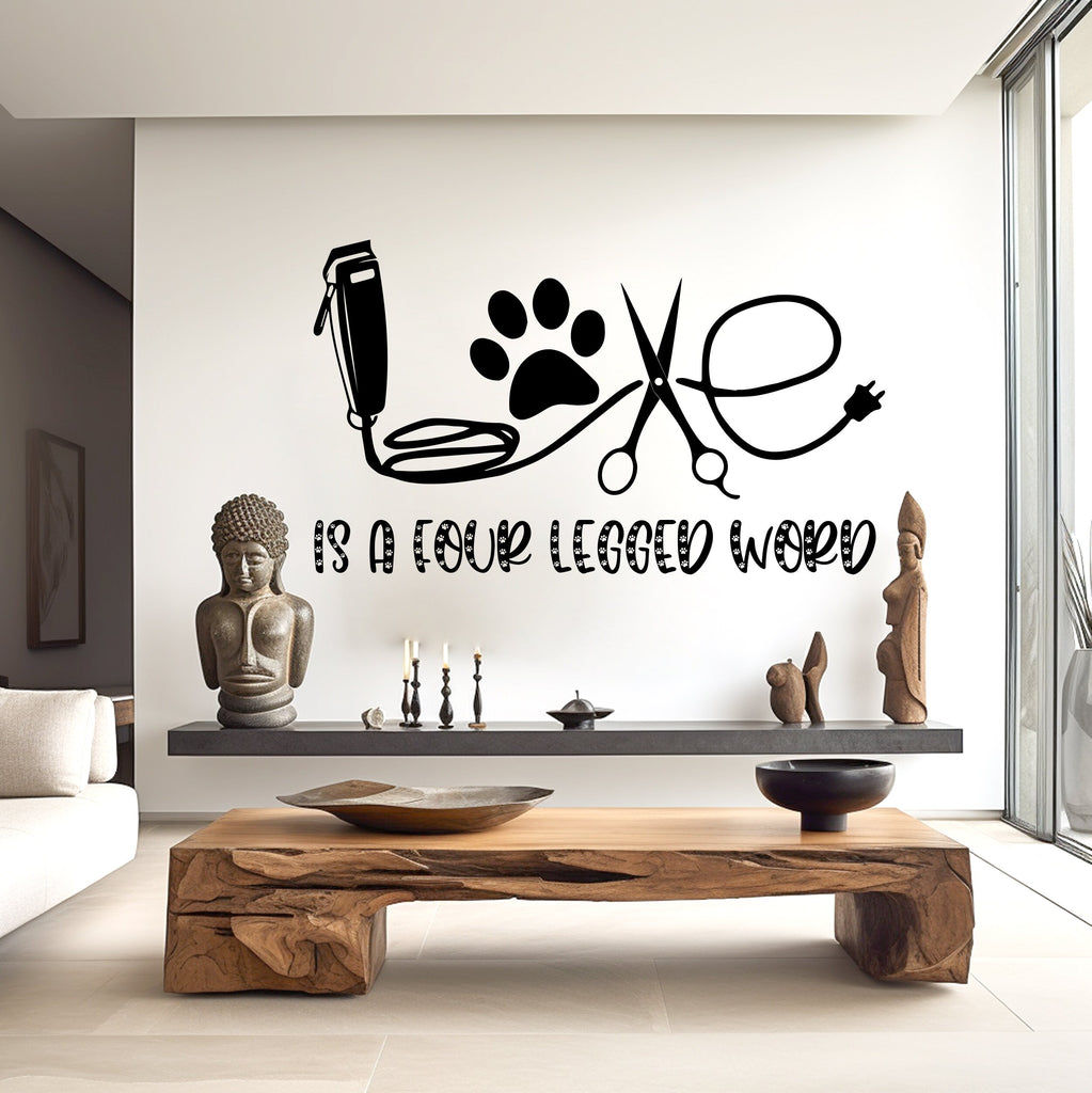 Grooming Salon Dog Wall Decor, Dog Wall Decals, Dog Wall Art, Dog Lover Stickers Pets Bedroom Wall Vinyl Nursery Wall Decals Art 017RS