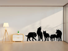 Load image into Gallery viewer, Wolf wall decal, Howling Wolf Wall Art Decor Sticker, Wolves Pack Vinyl Decal Sticker, Animals Wall vinyl Nursery Wild Pet Murals 027LU