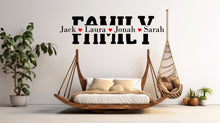 Load image into Gallery viewer, Personalized Family Names Wall Decal - Custom Family Names Vinyl Wall Sticker - Family Wall Sign Monogram - Vinyl Lettering Wall Decor 030LU