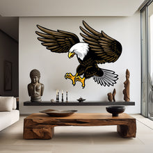 Load image into Gallery viewer, US Flag Decal, Bald Eagle USA Flag Wall Sticker, Patriotic Home Decor, Wings Of The American Flag Vinyl Wallpaper, American Symbol Art 029RS