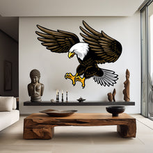 Load image into Gallery viewer, US Flag Decal, Bald Eagle USA Flag Wall Sticker, Patriotic Home Decor, Wings Of The American Flag Vinyl Wallpaper, American Symbol Art 029RS