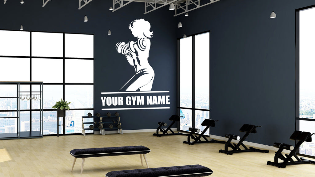 Gym Wall Decal Fitness Wall Art Custom Name Decor Crossfit Wall Decal Crossfit Gifts Home Gym Wall Sticker Motivational Wall Decal 043LU