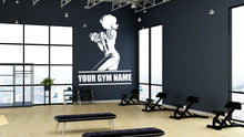 Load image into Gallery viewer, Gym Wall Decal Fitness Wall Art Custom Name Decor Crossfit Wall Decal Crossfit Gifts Home Gym Wall Sticker Motivational Wall Decal 043LU