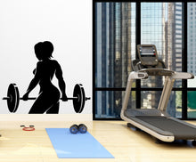 Load image into Gallery viewer, Gym Wall Decor Fitness Girl Motivation Wall Art Woman Gym Wall Decals Crossfit Wall Decal Crossfit Gifts Home Gym Wall Sticker Gym 046LU