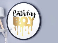Load image into Gallery viewer, Birthday baby decor, birthday girl decor, birthday boy wall decor, birthday party decor, gold decals, birthday party decorations, glam decor